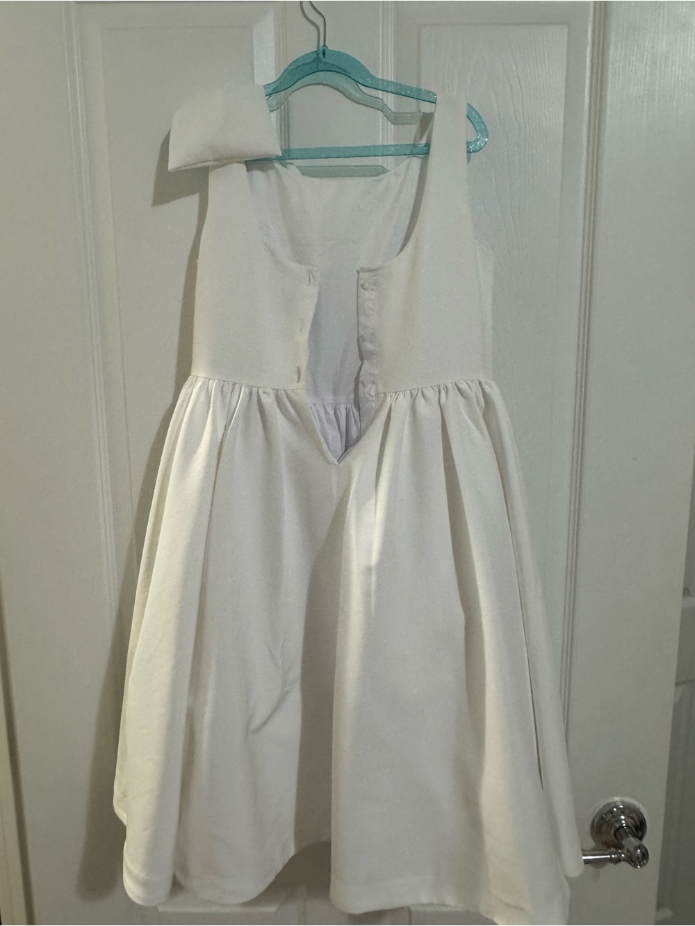 Janie and Jack Girls Ivory White Bow Special Occasion Dress Size 10 - Picture 2 of 4